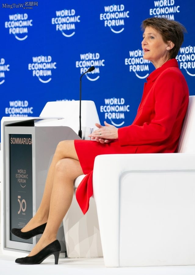 瑞士前副总统Simonetta Sommaruga在世界经济论坛（第2张/共4张）