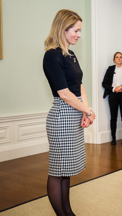 爱沙尼亚美女总理Kaja Kallas腿穿黑丝出席外交活动（第7张/共10张）
