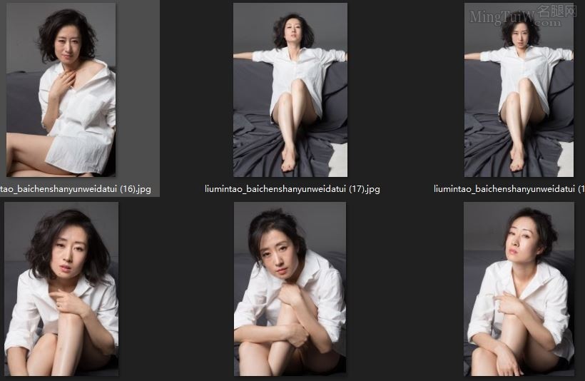 刘敏涛成熟韵味高清棚拍写真，穿白衬衫秀出白大腿和美足（第1张/共28张）