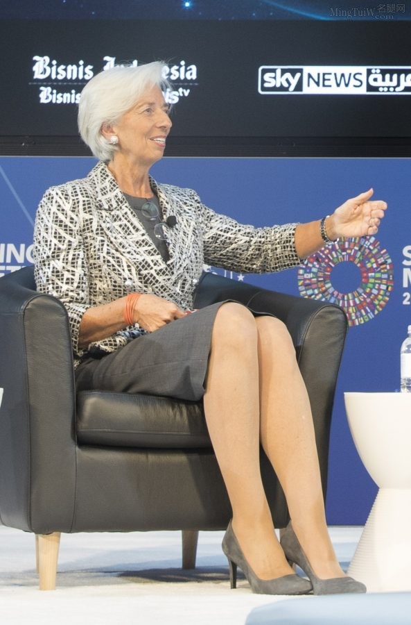 Christine Lagarde在国际货币基金组织会议上的丝袜高跟（第4张/共6张）