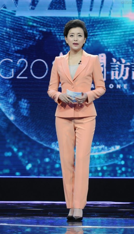 杨澜主持《风云际会—G20杨澜访谈录》西服裤里丝yyds（第2张/共7张）